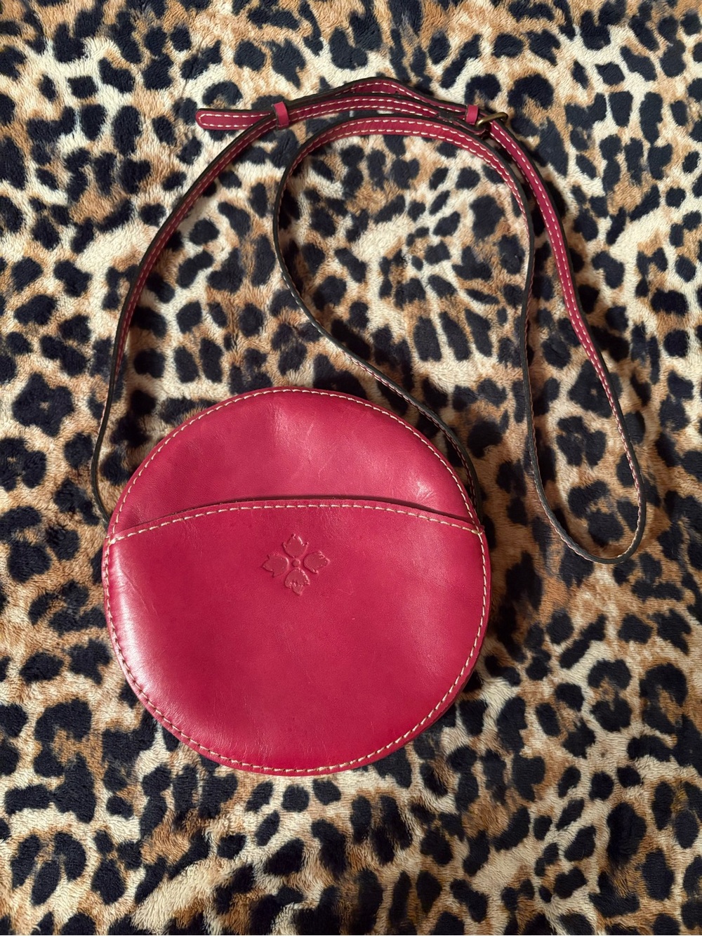 Patricia Nash Pink Round Leather Crossbody